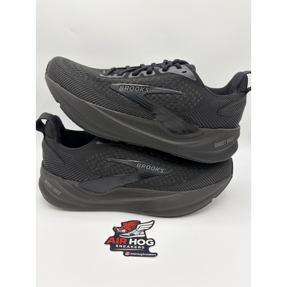 Brooks Ghost Max 4 Black/Black/Ebony Men's Run & Walk Size 8.5 Medium/D New